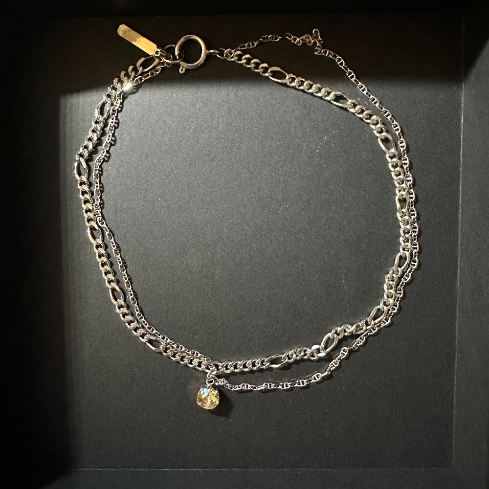 JUSTINE CLENQUET Silver Suzanne Necklace